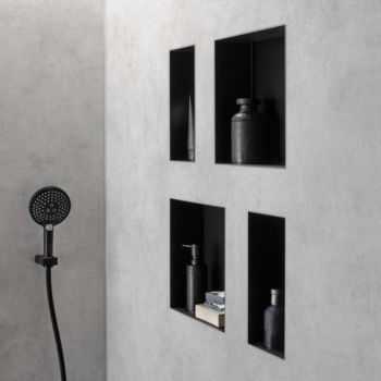 - HANSGROHE XtraStoris Minimalistic wnęka ścienna 30 x 30 x 10 cm kolor czarny mat 56073670 - 56073670 - Łazienki Szydłowski