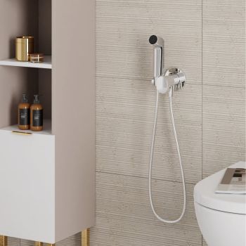 - HANSGROHE słuchawka prysznicowa Bidette 1 jet S EcoSmart dla wody zimnej z uchwytem i wężem prysznicowym 125 cm chrom 29230000 - 29230000 - Łazienki Szydłowski