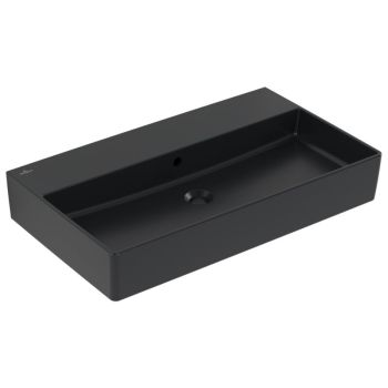 - VILLEROY&BOCH Memento 2.0 Umywalka 80 x 47 cm z przelewem pure black z powłoka ceramicplus 4A228JR7 - 4A228JR7 - Łazienki Szydłowski
