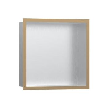  - HANSGROHE XtraStoris Individual Wnęka ścienna 30 x 30 x 10 cm Stal Szlachetna Szczotkowana z ozdobną ramką Brąz Szczotkowany 56097140 - 56097140 - Łazienki Szydłowski