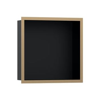  - HANSGROHE XtraStoris Individual Wnęka ścienna 30 x 30 x 10 cm czarny mat z ozdobną ramką  Brąz Szczotkowany 56098140 - 56098140 - Łazienki Szydłowski