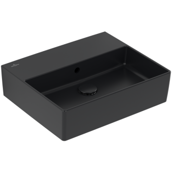  - VILLEROY&BOCH Memento 2.0 Umywalka 50 x 42 cm , z przelewem Pureblack CeramicPlus 4A225JR7 - 4A225JR7 - Łazienki Szydłowski