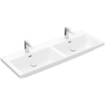  - VILLEROY&BOCH Subway 3.0 Umywalka meblowa podwójna 130 x 47,5 cm  z przelewem, Nieszlifowany biały CeramicPlus 4A71D6R1 - 4A71D6R1 - Łazienki Szydłowski