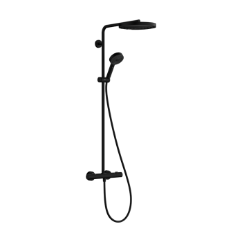 - HANSGROHE Pulsify S Puro Komplet prysznicowy 260 1jet EcoSmart z Ecostat Fine i główką prysznicową 3jet czarny mat 24237670 - 24237670 - Łazienki Szydłowski
