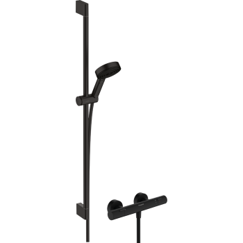 - HANSGROHE Pulsify Select S System prysznicowy 105 3jet Relaxation EcoSmart czarny mat 24261670 - 24261670 - Łazienki Szydłowski