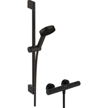 - HANSGROHE Pulsify Select S System prysznicowy 105 3jet Relaxation EcoSmart czarny mat 24272670 - 24272670 - Łazienki Szydłowski