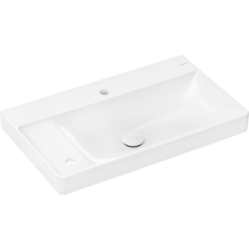 - HANSGROHE Xelu Q Umywalka wpuszczana w blat z półką po lewej stronie 80 x 48 cm biały 61034450 - 61034450 - Łazienki Szydłowski