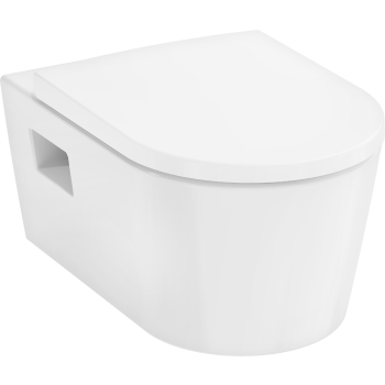  - HANSGROHE EluPura Original S Miska wisząca WC z deską 54 x 36 cm  biała 62050450 - 62050450 - Łazienki Szydłowski