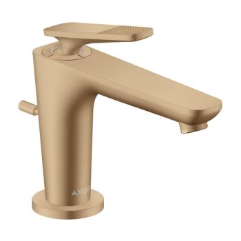 - AXOR Citterio Cbateria umywalkowa 90 CoolStart do małych umywalek z kompletem odpływowym z cięgłem, szlif kwadratowy brąz szczotkowany 49011140 - 49011140 - Łazienki Szydłowski