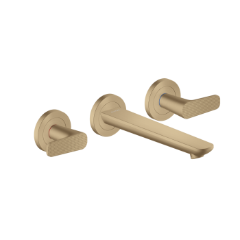 - AXOR Citterio C 3-otworowa bateria umywalkowa z wylewką 19,5 cm, ścienna, podtynkowa, szlif kwadratowy brąz szczotkowany 49071140 - 49071140 - Łazienki Szydłowski