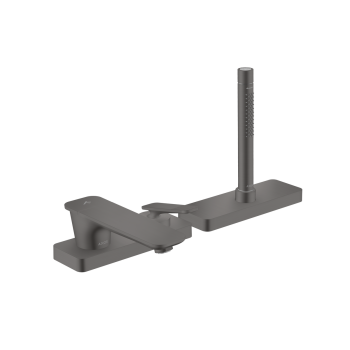  - AXOR Citterio C 3-otworowa jednouchwytowa bateria na brzeg wanny, sBox, szlif kwadratowy czarny chrom szczotkowany 49431340 - 49431340 - Łazienki Szydłowski