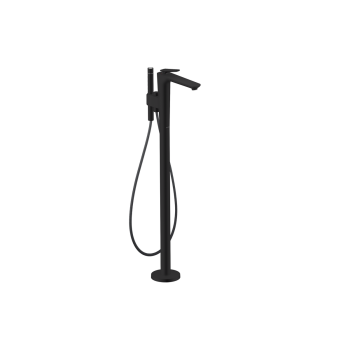- AXOR Citterio C Jednouchwytowa bateria wannowa, wolnostojąca, szlif kwadratowy czarny mat 49441670 - 49441670 - Łazienki Szydłowski