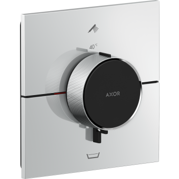 - AXOR ShowerSelect ID Bateria termostatyczna do 2 odbiorników kwadratowa, chrom 36753000 - 36753000 - Łazienki Szydłowski