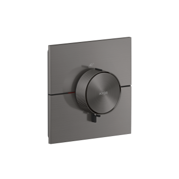 - AXOR ShowerSelect ID Bateria termostatyczna HighFlow, kwadratowa, podtynkowa czarny chrom szczotkowany 36774340 - 36774340 - Łazienki Szydłowski