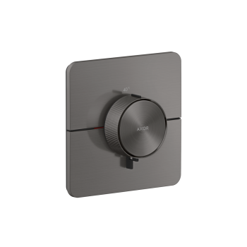 - AXOR ShowerSelect ID Bateria termostatyczna HighFlow, softsquare, podtynkowa czarny chrom szczotkowany 36775340 - 36775340 - Łazienki Szydłowski