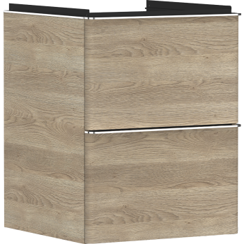 - HANSGROHE Xelu Q Szafka pod małą umywalkę wiszacą z 2 szufladami 48 x 47,5 cm Naturalny Dąb 54021000 - 54021000 - Łazienki Szydłowski