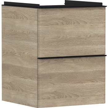 - HANSGROHE Xelu Q Szafka pod małą umywalkę wiszacą z 2 szufladami 48 x 47,5 cm naturalny dąb 54021670 - 54021670 - Łazienki Szydłowski