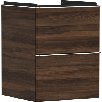  - HANSGROHE Xelu Q Szafka pod małą umywalkę wiszacą z 2 szufladami 48 x 47,5 cm ciemny orzech 54022000 - 54022000 - Łazienki Szydłowski