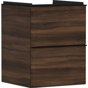  - HANSGROHE Xelu Q Szafka pod małą umywalkę wiszacą z 2 szufladami 48 x 47,5 cm ciemny orzech 54022670 - 54022670 - Łazienki Szydłowski
