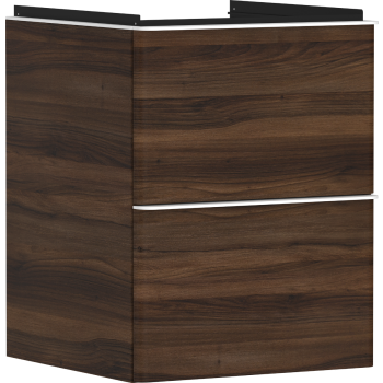  - HANSGROHE Xelu Q Szafka pod małą umywalkę wiszacą z 2 szufladami 48 x 47,5 cm Ciemny Orzech 54022700 - 54022700 - Łazienki Szydłowski