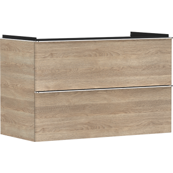 - HANSGROHE Xelu Q Szafka pod umywalkę wiszącą z 2 szufladami 98 x 47,5 cm naturalny dąb 54033000 - 54033000 - Łazienki Szydłowski