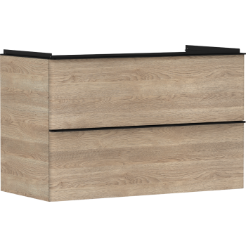 - HANSGROHE Xelu Q Szafka pod umywalkę wiszącą z 2 szufladami 98 x 47,5 cm naturalny dąb 54033670 - 54033670 - Łazienki Szydłowski