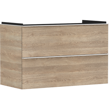 - HANSGROHE Xelu Q Szafka pod umywalkę wiszącą z 2 szufladami 98 x 47,5 cm naturalny dąb 54033700 - 54033700 - Łazienki Szydłowski