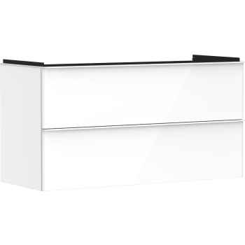 - HANSGROHE Xelu Q Szafka pod umywalkę wiszącą z 2 szufladami 118 x 47,5cm biały błyszczący 54035700 - 54035700 - Łazienki Szydłowski