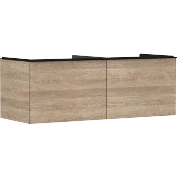 - HANSGROHE Xelu Q Szafka pod szlifowaną umywalkę wpuszczaną w blat z 2 szufladami 136 x 55 cm naturalny dąb 54068670 - 54068670 - Łazienki Szydłowski