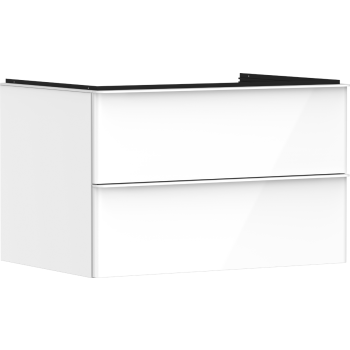  - HANSGROHE Xelu Q Szafka pod umywalkę nablatową z 2 szufladami 78 x 55 cm biały wysoki połysk 54074700 - 54074700 - Łazienki Szydłowski