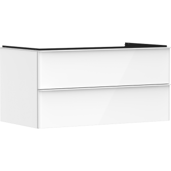  - HANSGROHE Xelu Q Szafka pod umywalkę nablatową z 2 szufladami 98 x 55 cm biały wysoki połysk 54078700 - 54078700 - Łazienki Szydłowski
