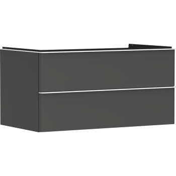 - HANSGROHE Xelu Q Szafka pod umywalkę nablatową z 2 szufladami 98 x 55 cm szary diament matowy 54079700 - 54079700 - Łazienki Szydłowski