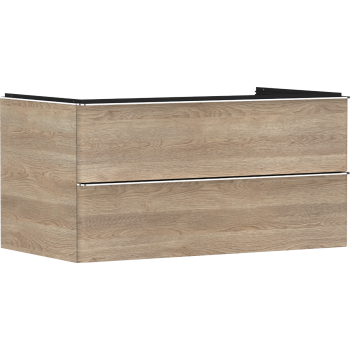 - HANSGROHE Xelu Q Szafka pod umywalkę nablatową z 2 szufladami 98 x 55 cm naturalny dąb 54080000 - 54080000 - Łazienki Szydłowski