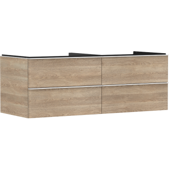 - HANSGROHE Xelu Q Szafka pod umywalkę nablatową z 4 szufladami 136 x 55cm, naturalny dąb 54088700 - 54088700 - Łazienki Szydłowski
