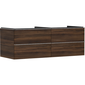  - HANSGROHE Xelu Q Szafka pod umywalkę nablatową z 4 szufladami 136 x 55 cm ciemny orzech 54089000 - 54089000 - Łazienki Szydłowski