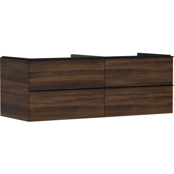  - HANSGROHE Xelu Q Szafka pod umywalkę nablatową z 4 szufladami 136 x 55 cm ciemny orzech 54089670 - 54089670 - Łazienki Szydłowski