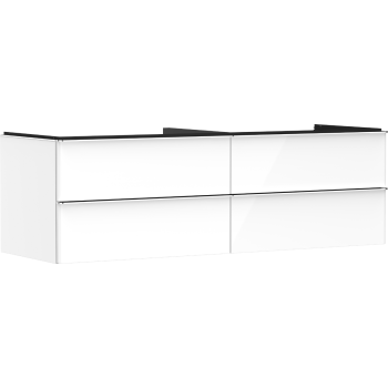  - HANSGROHE Xelu Q Szafka pod umywalkę nablatową z 4 szufladami 156 x 55 cm biały wysoki połysk 54090000 - 54090000 - Łazienki Szydłowski