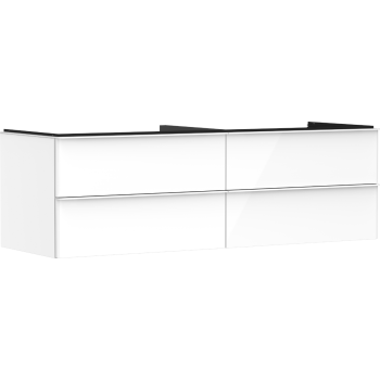  - HANSGROHE Xelu Q Szafka pod umywalkę nablatową z 4 szufladami 156 x 55 cm biały wysoki połysk 54090700 - 54090700 - Łazienki Szydłowski