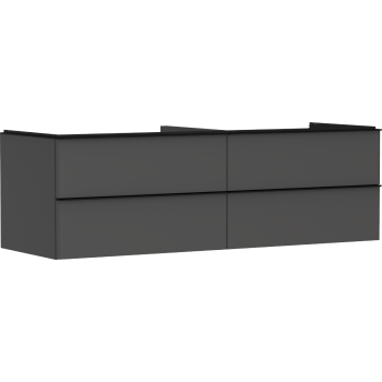 - HANSGROHE Xelu Q Szafka pod umywalkę nablatową z 4 szufladami 156 x 55 cm szary diament matowy 54091670 - 54091670 - Łazienki Szydłowski
