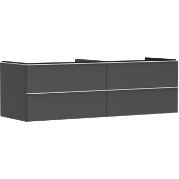 - HANSGROHE Xelu Q Szafka pod umywalkę nablatową z 4 szufladami 156 x 55 cm szary diament matowy 54091700 - 54091700 - Łazienki Szydłowski