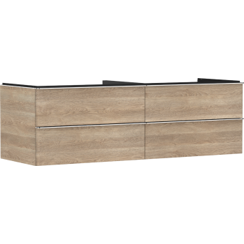 - HANSGROHE Xelu Q Szafka pod umywalkę nablatową z 4 szufladami 156 x 55 cm naturalny dąb 54092000 - 54092000 - Łazienki Szydłowski
