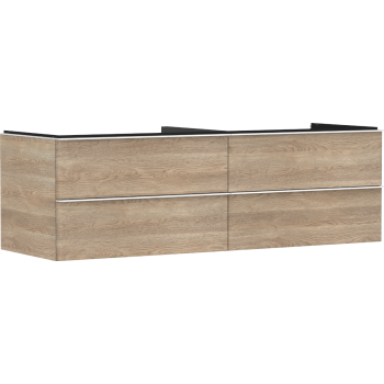 - HANSGROHE Xelu Q Szafka pod umywalkę nablatową z 4 szufladami 156 x 55 cm naturalny dąb 54092700 - 54092700 - Łazienki Szydłowski