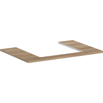 - HANSGROHE Xelu Q Blat 78 x 55 cm z wycięciem na środku pod umywalkę wpuszczaną, szlifowaną 50 x 48 cm naturalny dąb 54094230 - 54094230 - Łazienki Szydłowski