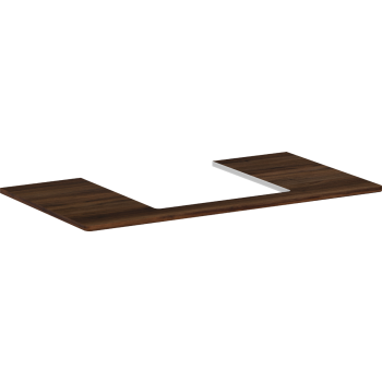  - HANSGROHE Xelu Q Blat 98 x 55 cm z wycięciem na środku pod umywalkę wpuszczaną, szlifowaną 50 x 48 cm ciemny orzech 54095630 - 54095630 - Łazienki Szydłowski