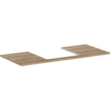 - HANSGROHE Xelu Q Blat 118 x 55cm z wycięciem na środku pod umywalkę wpuszczaną, szlifowaną 50 x 48cm naturalny dąb 54096230 - 54096230 - Łazienki Szydłowski
