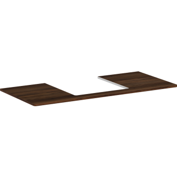 - HANSGROHE Xelu Q Blat 118 x 55cm z wycięciem na środku pod umywalkę wpuszczaną, szlifowaną 50 x 48cm ciemny orzech 54096630 - 54096630 - Łazienki Szydłowski