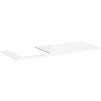  - HANSGROHE Xelu Q Blat 136 x 55cm z wycięciem po lewej stronie pod umywalkę wpuszczaną, szlifowaną 50 x 48cm biały wysoki połysk 54097050 - 54097050 - Łazienki Szydłowski