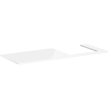  - HANSGROHE Xelu Q Blat 136 x 55cm z wycięciem po prawej stronie pod umywalkę wpuszczaną, szlifowaną 50 x 48cm biały wysoki połysk 54098050 - 54098050 - Łazienki Szydłowski