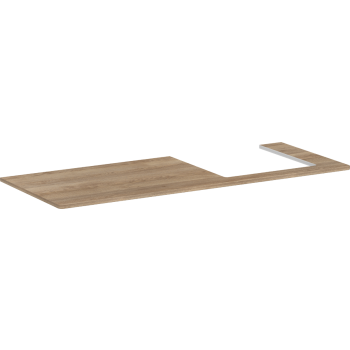  - HANSGROHE Xelu Q Blat 136 x 55cm z wycięciem po prawej stronie pod umywalkę wpuszczaną, szlifowaną 50 x 48cm naturalny dąb 54098230 - 54098230 - Łazienki Szydłowski