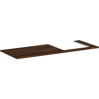  - HANSGROHE Xelu Q Blat 136 x 55cm z wycięciem po prawej stronie pod umywalkę wpuszczaną, szlifowaną 50 x 48cm ciemny orzech 54098630 - 54098630 - Łazienki Szydłowski